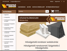 Tablet Screenshot of hoszigetelorendszer.com